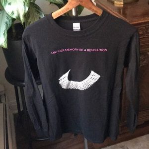 Notorious RBG Ruth Bader Ginsburg Black Long Sleeve Graphic T-Shirt